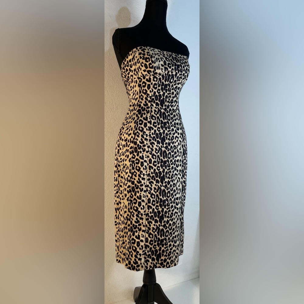 D&G Cavalli Balmain Inspo Leopard Print Sexy Strapless NWOT